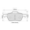 PBS ProRace 8138PR pad shape