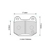 PBS ProRace 8198PR pad shape