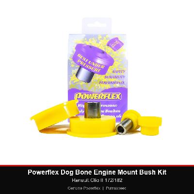 Powerflex Dog Bone Engine Mount Bush Kit - Renault Clio II 172/182