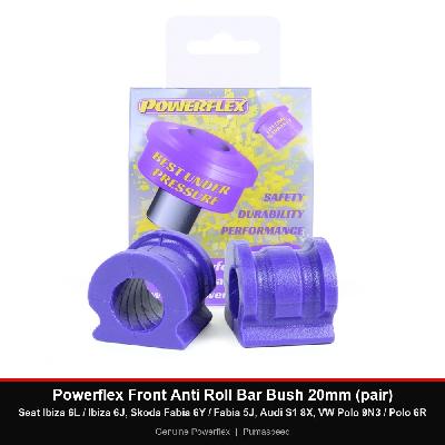 Powerflex Front Anti Roll Bar Bush 20mm (pair) - Seat Ibiza 6L / Ibiza 6J, Skoda Fabia 6Y / Fabia 5J, Audi S1 8X, VW Polo 9N3 / Polo 6R