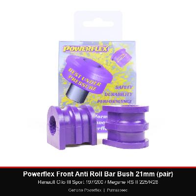 Powerflex Front Anti Roll Bar Bush 21mm (pair) - Renault Clio III Sport 197/200 / Megane RS II 225/R26