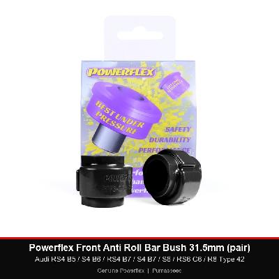 Powerflex Front Anti Roll Bar Bush 31.5mm (pair) - Audi RS4 B5 / S4 B6 / RS4 B7 / S4 B7 / S6 / RS6 C6 / R8 Type 42