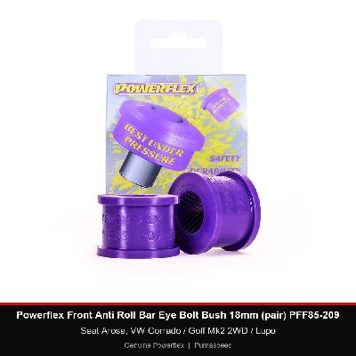 Powerflex Front Anti Roll Bar Eye Bolt Bush 18mm (pair) PFF85-209 - Seat Arosa, VW Corrado / Golf Mk2 2WD / Lupo