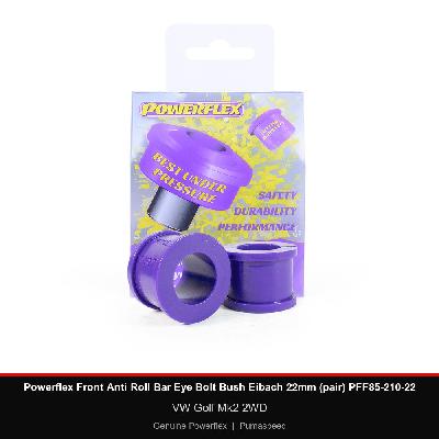 Powerflex Front Anti Roll Bar Eye Bolt Bush Eibach 22mm (pair) PFF85-210-22 - VW Golf Mk2 2WD
