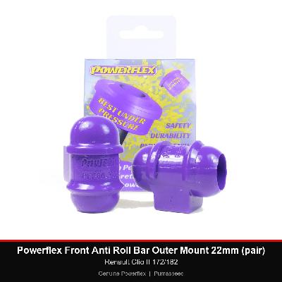 Powerflex Front Anti Roll Bar Outer Mount 22mm (pair) - Renault Clio II 172/182