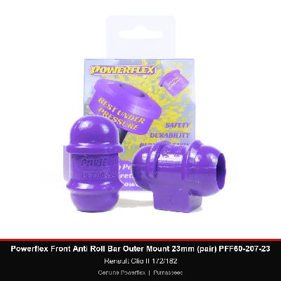 Powerflex Front Anti Roll Bar Outer Mount 23mm (pair) PFF60-207-23 - Renault Clio II 172/182