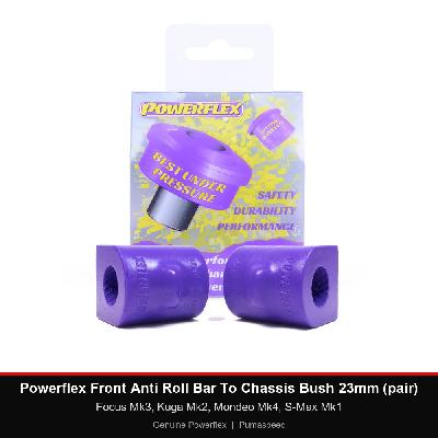 Powerflex Front Anti Roll Bar To Chassis Bush 23mm (pair) - Focus Mk3, Kuga Mk2, Mondeo Mk4, S-Max Mk1