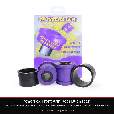 Powerflex Front Arm Rear Bush (pair) - BMW 1 Series F40 / M235i F44 Gran Coupe, Mini Clubman F54 / Cooper S F55/F56 / Countryman F60