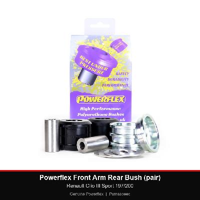 Powerflex Front Arm Rear Bush (pair) - Renault Clio III Sport 197/200