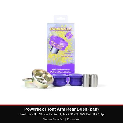 Powerflex Front Arm Rear Bush (pair) - Seat Ibiza 6J, Skoda Fabia 5J, Audi S1 8X, VW Polo 6R / Up