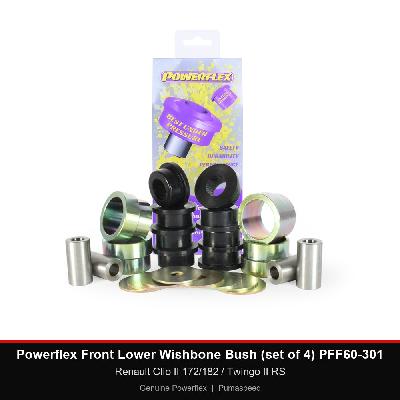 Powerflex Front Lower Wishbone Bush (set of 4) PFF60-301 - Renault Clio II 172/182 / Twingo II RS