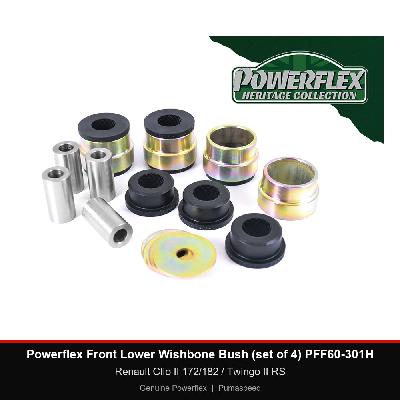 Powerflex Front Lower Wishbone Bush (set of 4) PFF60-301H - Renault Clio II 172/182 / Twingo II RS