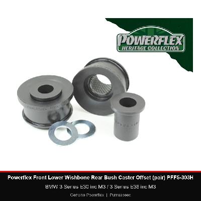 Powerflex Front Lower Wishbone Rear Bush Caster Offset (pair) PFF5-303H - BMW 3 Series E30 inc M3 / 3 Series E36 inc M3