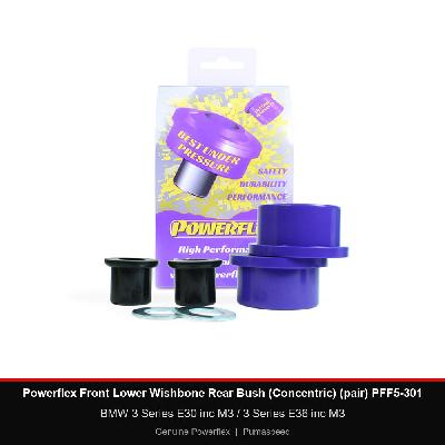 Powerflex Front Lower Wishbone Rear Bush (Concentric) (pair) PFF5-301 - BMW 3 Series E30 inc M3 / 3 Series E36 inc M3