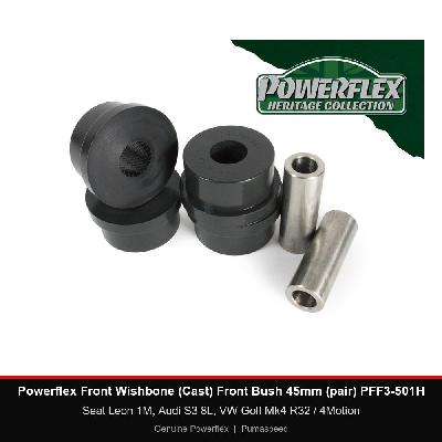 Powerflex Front Wishbone (Cast) Front Bush 45mm (pair) PFF3-501H - Seat Leon 1M, Audi S3 8L, VW Golf Mk4 R32 / 4Motion