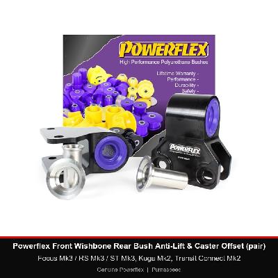 Powerflex Front Wishbone Rear Bush Anti-Lift & Caster Offset (pair) - Focus Mk3 / RS Mk3 / ST Mk3, Kuga Mk2, Transit Connect Mk2