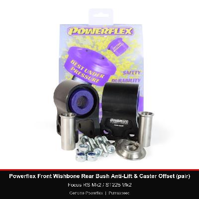Powerflex Front Wishbone Rear Bush Anti-Lift & Caster Offset (pair) - Focus RS Mk2 / ST225 Mk2