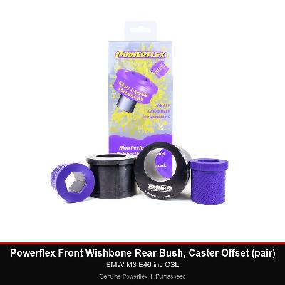 Powerflex Front Wishbone Rear Bush, Caster Offset (pair) - BMW M3 E46 inc CSL