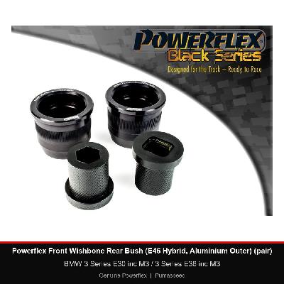 Powerflex Front Wishbone Rear Bush (E46 Hybrid, Aluminium Outer) (pair) - BMW 3 Series E30 inc M3 / 3 Series E36 inc M3