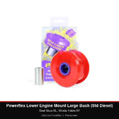 Powerflex Lower Engine Mount Large Bush (Std Diesel) - Seat Ibiza 6L, Skoda Fabia 6Y