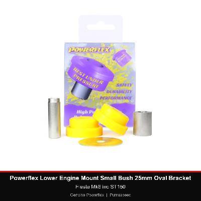 Powerflex Lower Engine Mount Small Bush 25mm Oval Bracket - Fiesta Mk6 inc ST150