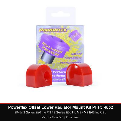 Powerflex Offset Lower Radiator Mount Kit PFF5-4652 - BMW 3 Series E30 inc M3 / 3 Series E36 inc M3 / M3 E46 inc CSL