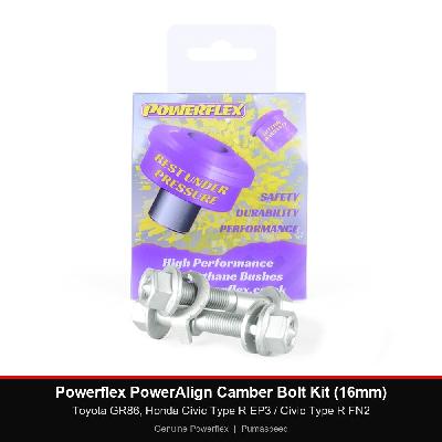 Powerflex PowerAlign Camber Bolt Kit (16mm) - Toyota GR86, Honda Civic Type R EP3 / Civic Type R FN2