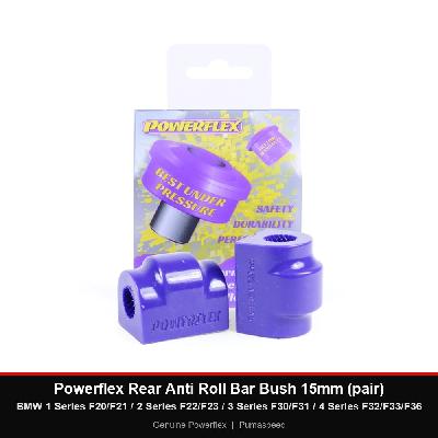 Powerflex Rear Anti Roll Bar Bush 15mm (pair) - BMW 1 Series F20/F21 / 2 Series F22/F23 / 3 Series F30/F31 / 4 Series F32/F33/F36