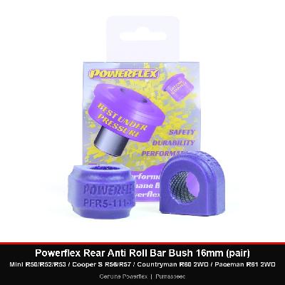 Powerflex Rear Anti Roll Bar Bush 16mm (pair) - Mini R50/R52/R53 / Cooper S R56/R57 / Countryman R60 2WD / Paceman R61 2WD