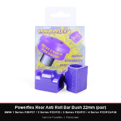 Powerflex Rear Anti Roll Bar Bush 22mm (pair) - BMW 1 Series F20/F21 / 2 Series F22/F23 / 3 Series F30/F31 / 4 Series F32/F33/F36