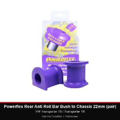 Powerflex Rear Anti Roll Bar Bush to Chassis 22mm (pair) - VW Transporter T5 / Transporter T6
