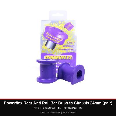 Powerflex Rear Anti Roll Bar Bush to Chassis 24mm (pair) - VW Transporter T5 / Transporter T6