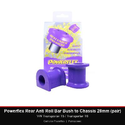 Powerflex Rear Anti Roll Bar Bush to Chassis 28mm (pair) - VW Transporter T5 / Transporter T6