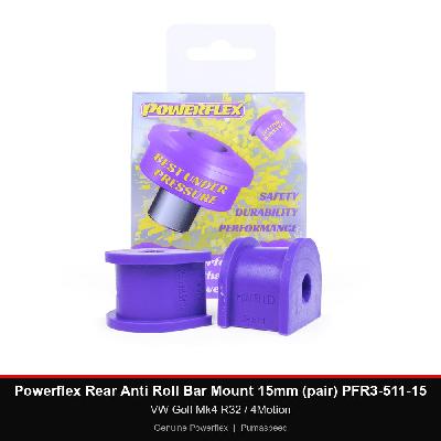Powerflex Rear Anti Roll Bar Mount 15mm (pair) PFR3-511-15 - VW Golf Mk4 R32 / 4Motion