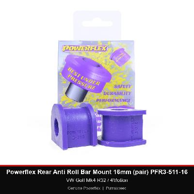 Powerflex Rear Anti Roll Bar Mount 16mm (pair) PFR3-511-16 - VW Golf Mk4 R32 / 4Motion
