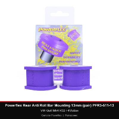 Powerflex Rear Anti Roll Bar Mounting 13mm (pair) PFR3-511-13 - VW Golf Mk4 R32 / 4Motion