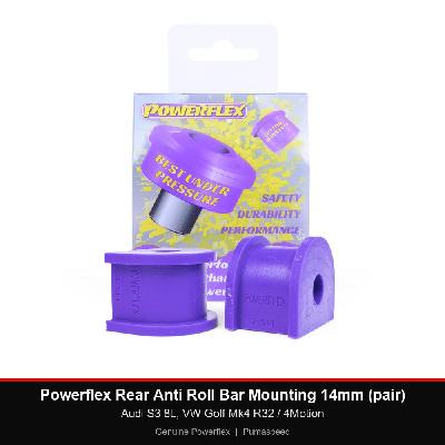 Powerflex Rear Anti Roll Bar Mounting 14mm (pair) - Audi S3 8L, VW Golf Mk4 R32 / 4Motion