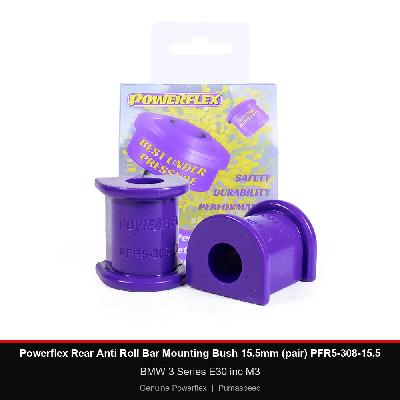 Powerflex Rear Anti Roll Bar Mounting Bush 15.5mm (pair) PFR5-308-15.5 - BMW 3 Series E30 inc M3