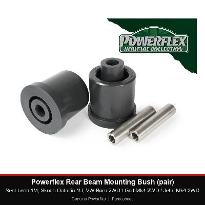 Powerflex Rear Beam Mounting Bush (pair) - Seat Leon 1M, Skoda Octavia 1U, VW Bora 2WD / Golf Mk4 2WD / Jetta Mk4 2WD