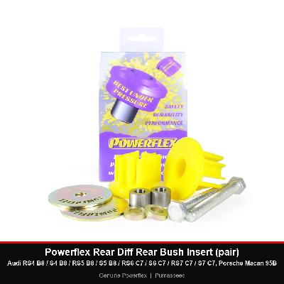 Powerflex Rear Diff Rear Bush Insert (pair) - Audi RS4 B8 / S4 B8 / RS5 B8 / S5 B8 / RS6 C7 / S6 C7 / RS7 C7 / S7 C7, Porsche Macan 95B
