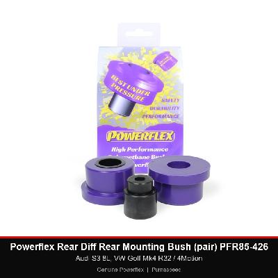 Powerflex Rear Diff Rear Mounting Bush (pair) PFR85-426 - Audi S3 8L, VW Golf Mk4 R32 / 4Motion