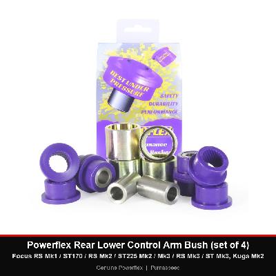 Powerflex Rear Lower Control Arm Bush (set of 4) - Focus RS Mk1 / ST170 / RS Mk2 / ST225 Mk2 / Mk3 / RS Mk3 / ST Mk3, Kuga Mk2