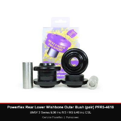 Powerflex Rear Lower Wishbone Outer Bush (pair) PFR5-4618 - BMW 3 Series E36 inc M3 / M3 E46 inc CSL