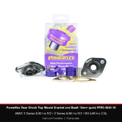 Powerflex Rear Shock Top Mount Bracket and Bush 10mm (pair) PFR5-5630-10 - BMW 3 Series E30 inc M3 / 3 Series E36 inc M3 / M3 E46 inc CSL