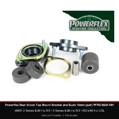 Powerflex Rear Shock Top Mount Bracket and Bush 10mm (pair) PFR5-5630-10H - BMW 3 Series E30 inc M3 / 3 Series E36 inc M3 / M3 E46 inc CSL