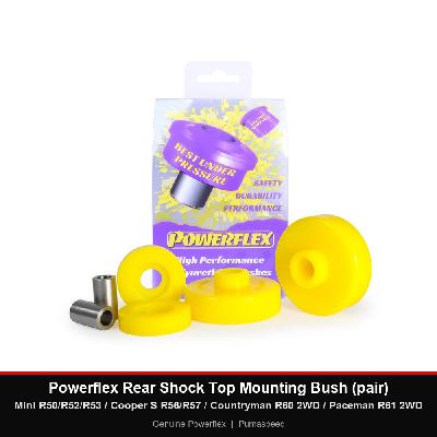 Powerflex Rear Shock Top Mounting Bush (pair) - Mini R50/R52/R53 / Cooper S R56/R57 / Countryman R60 2WD / Paceman R61 2WD