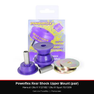 Powerflex Rear Shock Upper Mount (pair) - Renault Clio II 172/182 / Clio III Sport 197/200