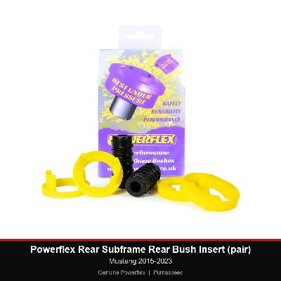 Powerflex Rear Subframe Rear Bush Insert (pair) - Mustang 2015-2023