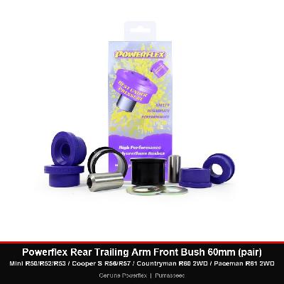Powerflex Rear Trailing Arm Front Bush 60mm (pair) - Mini R50/R52/R53 / Cooper S R56/R57 / Countryman R60 2WD / Paceman R61 2WD