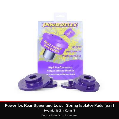 Powerflex Rear Upper and Lower Spring Isolator Pads (pair) - Hyundai i30N / Kona N